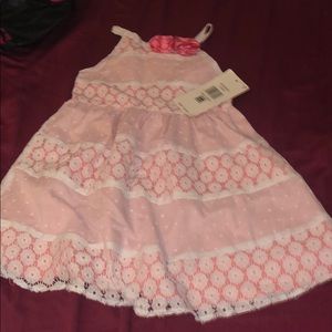Penelope Mack Ltd lace eyelet coral dress